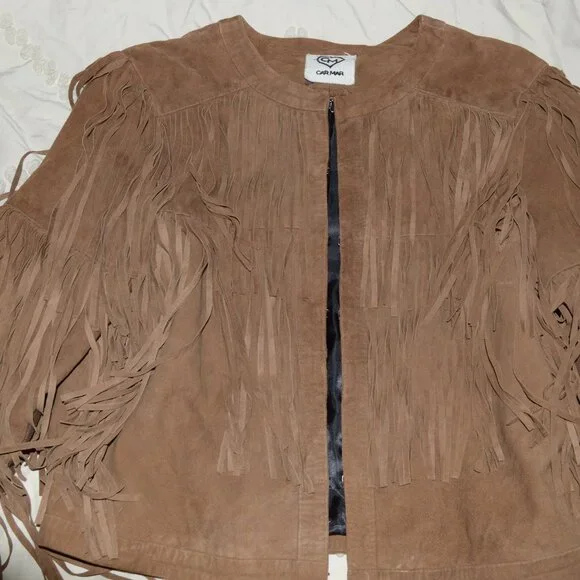 Carmar Suede Leather Fringe Jacket - Picture 3 of 9